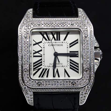 cartier santos 100 in vendita|cartier santos 100 diamond price.